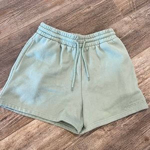 White Fox: small, green lounge shorts